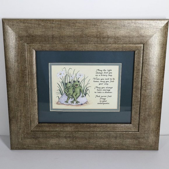 Framed Cute Frog Poem - Picture 1 of 5